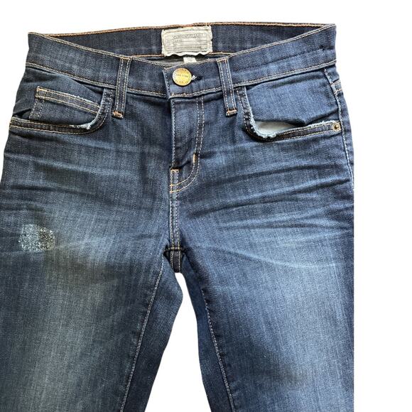 Current/Elliott Stiletto Distressed Blue Jeans 24 - Picture 4 of 9